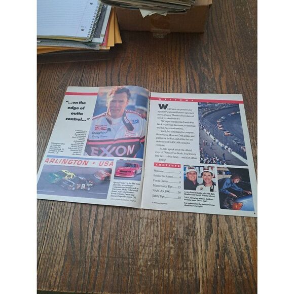 Lot of 2 Days of Thunder Family Fun Books 1990 NASCAR Paramount Exxon Promo - Picture 3 of 12